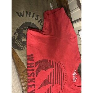 Set of 2 Whiskey Jam Nashville Graphic T-Shirts Olive and Red